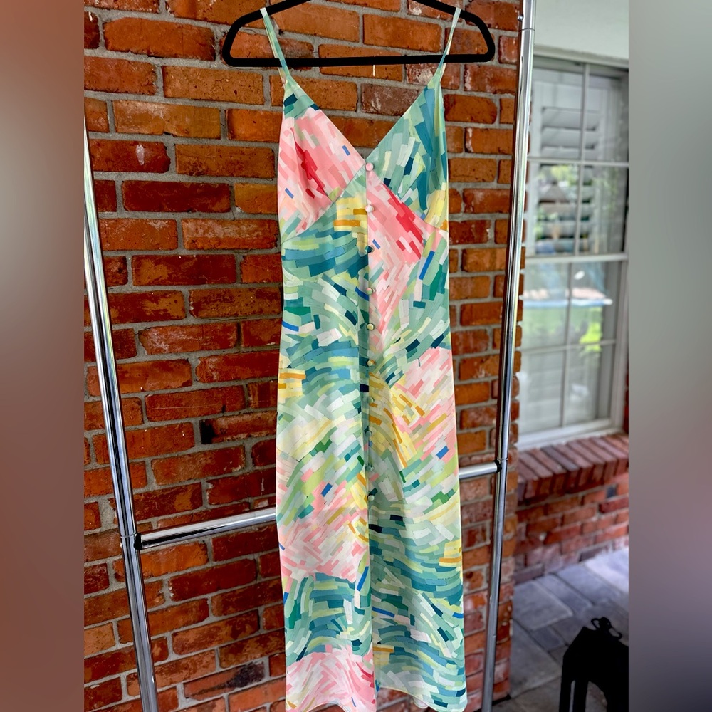 Slate and Willow watercolor slip dress